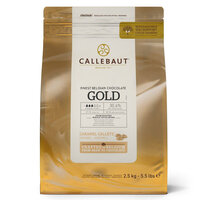 a golden bag of gold chocolate callets barry callebaut