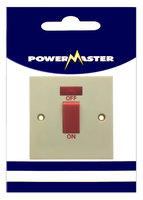 POWERMASTER 1 GANG 45 AMP COOKER SWITCH WITH NEON