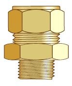 Microbore Compression Coupler 15mm X 3/8" Male C611 EP381511