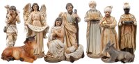 Nativity Set/Resin/Pearlised/10 Figs. 6 inch   (89315)