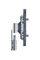 Bixacta 3D Adjustable Hinge For Profiles With European Groove With 13 mm Axis - Male Part On Plate - Din Left - Capacitiy 80 Kg Zinc Plated