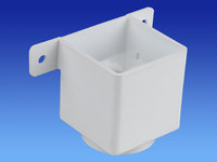 Wavin SquareLine Downpipe Connector White T8823W