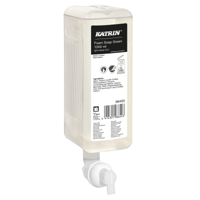 86450  Katrin Commercial Hand Wash Foam 1000 ml, Green