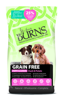 Burns Puppy & Junior Grain Free Duck & Potato 2kg
