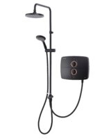 T90SR MATT BLACK 9KW PUMPED ELECTRIC SHOWER