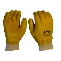 Yellow Nitrile Single Dip Glove