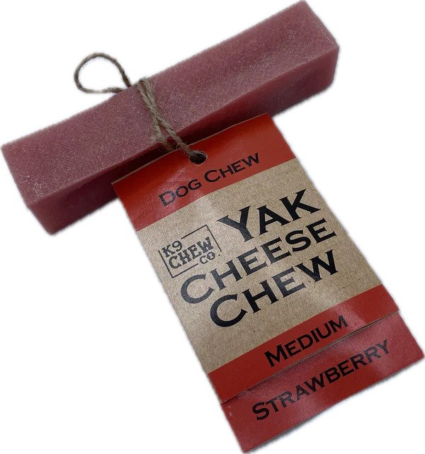 K9 Chew Co. Yak Cheese Chew STRAWBERRY Medium x 5