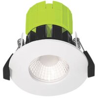 DOWNLIGHT, FTYPE COMPACT RECESSED  FIRE RATED, DIMMABLE IP65 WHITE BEZEL 2700K