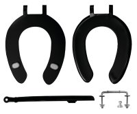 GAP FRONT SEAT 38 SINGLE FLAP BLACK PLASTIC SCJ53BL CHROME PLATED HINGE