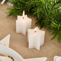 White Star Tea Light Candles - Pack of 2