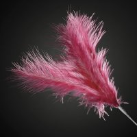 3 Feathers Spray Fuchsia (H)28cm - Pack of 36