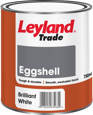 Leyland Eggshell Paint Brilliant White 750ml