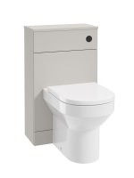 CORTA BACK TO WALL WC UNIT MORNING MIST-BLACK BUTTON