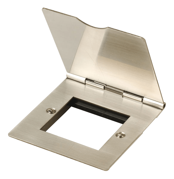 Click 1G Twin Aperture Floor Plate Stainless Steel FS311SS