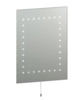 MAREH MIRROR 32 X 0.07W LED'S (2.24W) 5000K  IP44 WITH PULLCORD (500 X 390 X 50MM)