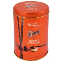 Mathez Cointreau French cocoa dusted truffles in gift tin - 10 x 500g