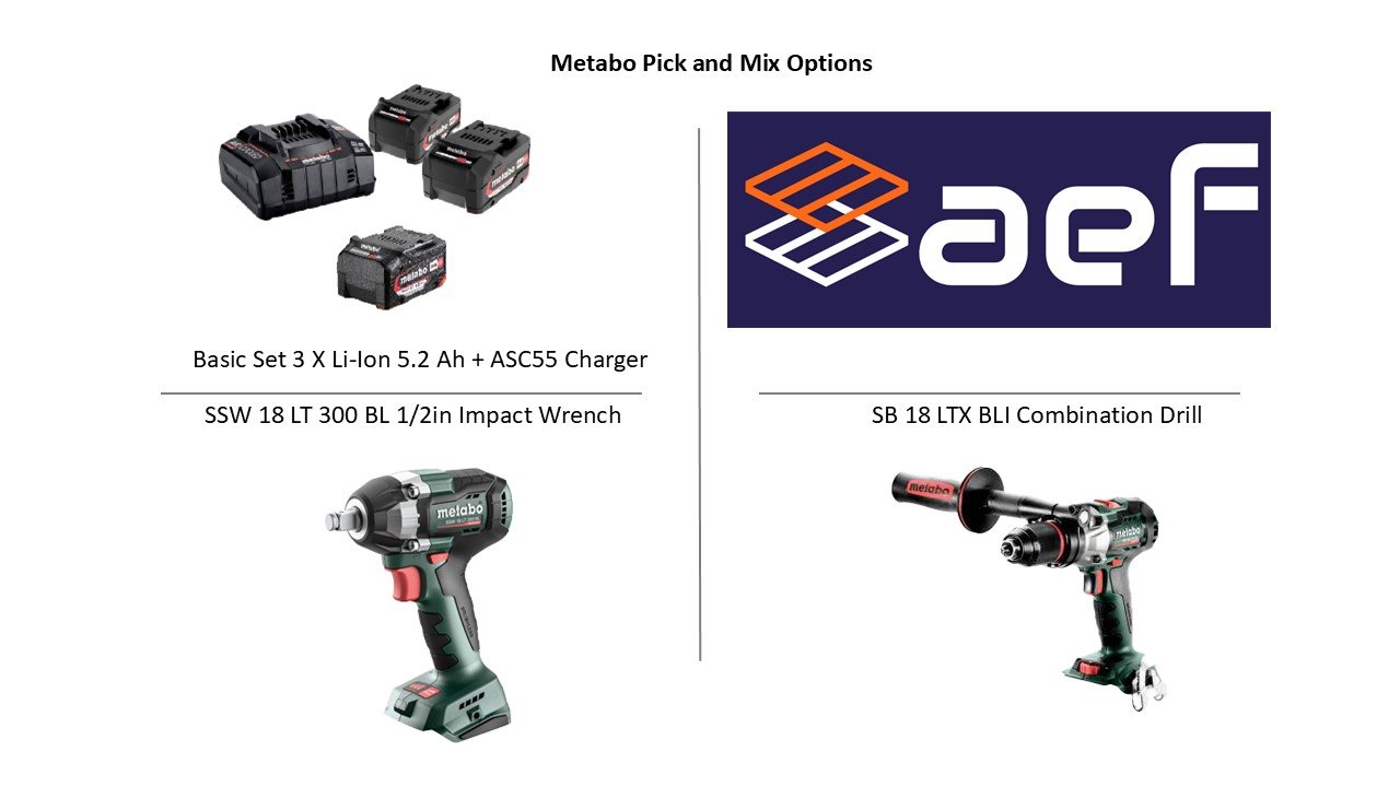 Metabo Pick and Mix, SSW18LT300BL+ SB18LTXBLI
