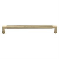 C0312 254-SB - Heritage Brass Cabinet Pull Bauhaus Design 254mm CTC - Satin Brass Finish