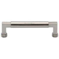 C0312 128-SN - Heritage Brass Cabinet Pull Bauhaus Design 128mm CTC Satin Nickel Finish