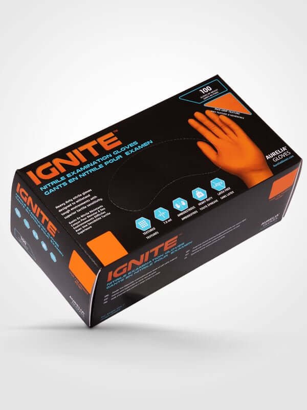 SUPERMAX IGNITE HEAVY DUTY NITRILE DISPOSABLE GLOVES