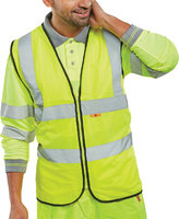 Hi-Vis Waistcoat Flame Retardant Large Sureweld Dublin CFRWCSY