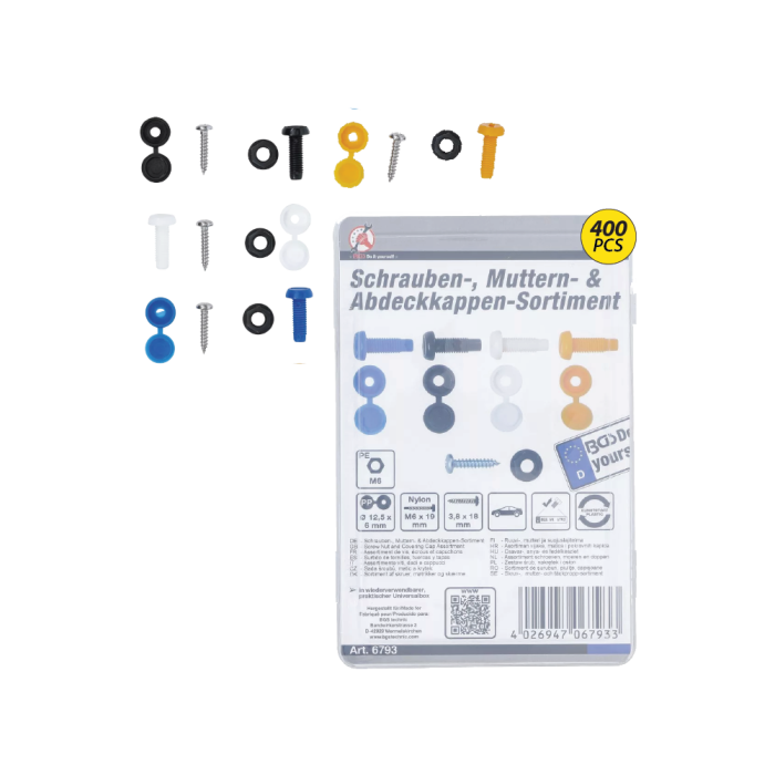 Screw, Nut & Cap Assortment 