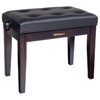 Roland RPB-300-RW - Rosewood Adjustable Height Piano Bench with Extra Padding & Vinyl Seat Finish