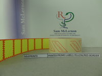 PRINTEX PROMO LABELS YELLOW/RED BORDER