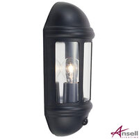 Ansell ANSALHL/PIR/BL 42W E27 Black Latina Half Lantern PIR