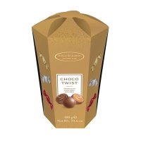 Excelcium Choco Twist gift carton of milk chocolate spheres - 6 x 300g
