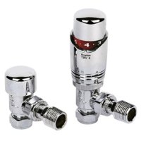 DRAYTON PACK 15mm ANGLE TRV4 PLUS LOCKSHIELD 0705174 CHROME PLATED