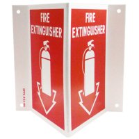 Fire Extinguisher, 5"W x 6-1/2"H, 3D, .060 Rigid Plastic (w/4 mounting holes)