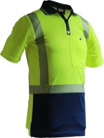 D/N S/S Segmented Tape Microfibre Polo