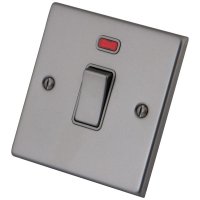 Gunmetal Grey 20A Double Pole Sw c/w Neon 6011-051