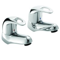 Tucker French Radlett Bath Pillar Tap (Pair) Chrome