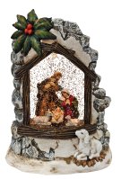 Resin Nativity/LED Waterball/Light  (89771)