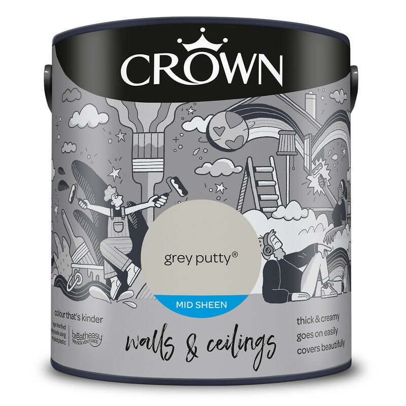 CROWN CR MID SHEEN GREY PUTTY 2.5L