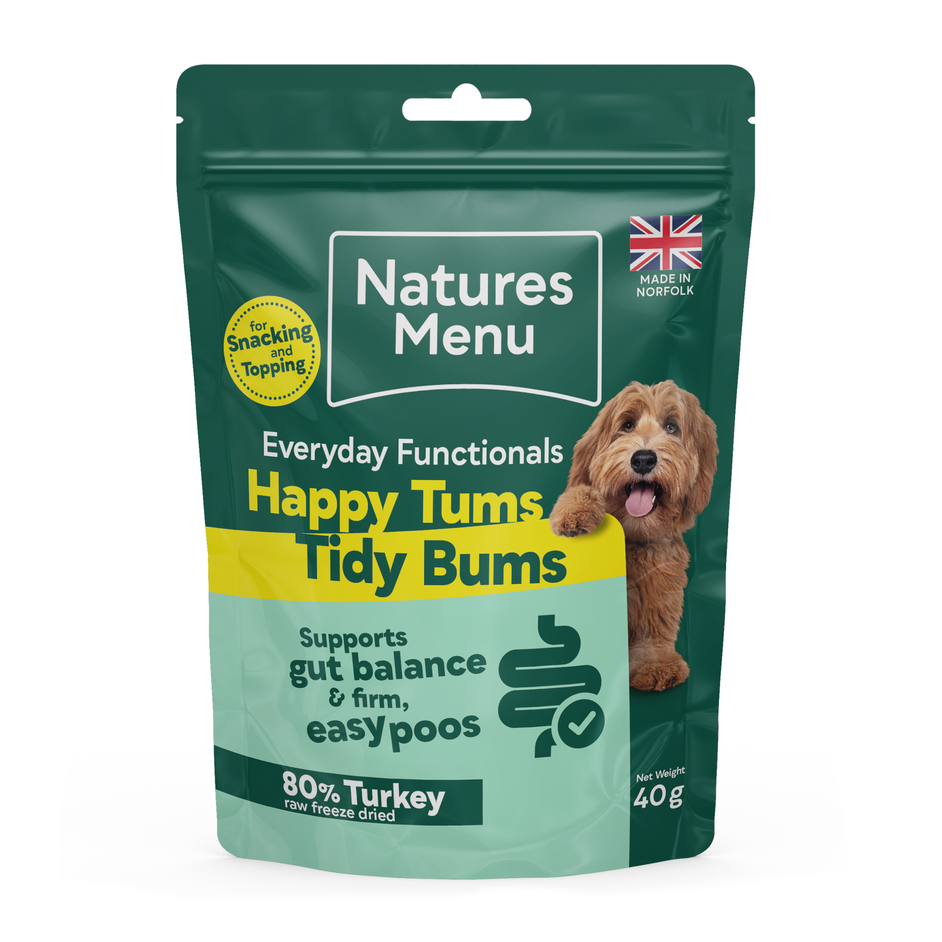 Natures Menu Adult Dog Everyday Functionals Happy Tums and Tidy Bums Digestive 7x40gm
