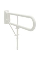 Bathex Double Arm Hinged Support Rail (Drop Down Leg) White