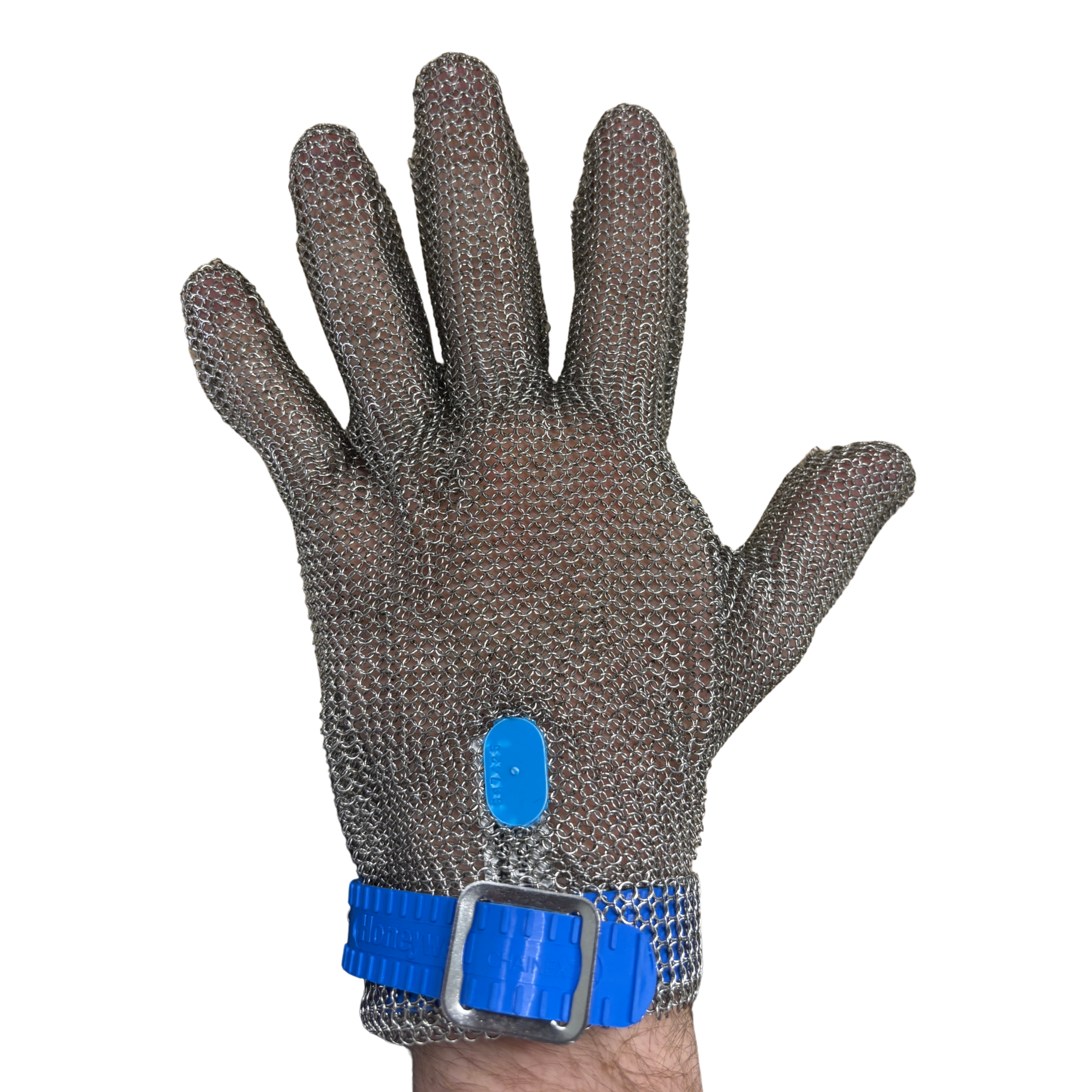 Chain Extra Chainmail Glove, Wrist Length, Plastic Strap