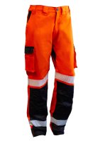 Hi-Vis Cargo Trousers, Ripstop, Orange/Black