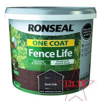 RONSEAL ONE COAT FENCELIFE DARK OAK 12LTR