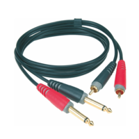 Klotz AT-CJ0300 - Twin 6.3mm Mono Jack - Twin RCA 3m