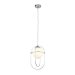 ***DISC***AXIS CEILING PENDANT, CHROME AND OPAL GLASS