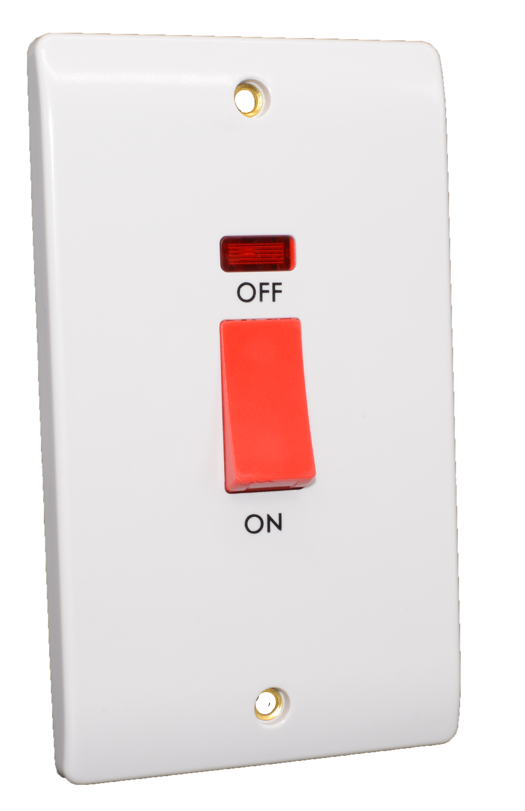 Cooker Switch 45A 2 Gang With Neon In Stock CESCO