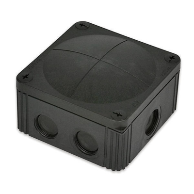 BLACK WISKA BOX 85MM X 85MM X 51MM