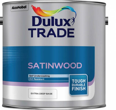 Dulux Trade Satinwood Extra Deep Base 2.5L Paint 5183375