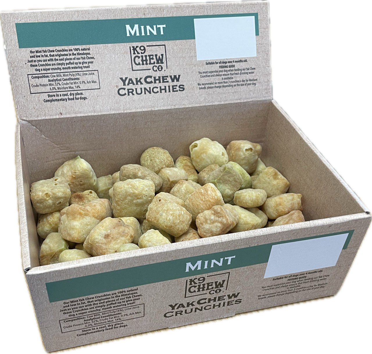 K9 Chew Co. Yak Chew Crunchies MINT 500g (app 100pc) x 1