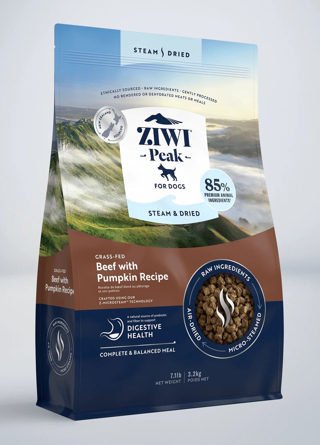Ziwipeak Dog Steam and Dried Beef Dry Food Pouch 1.5kg