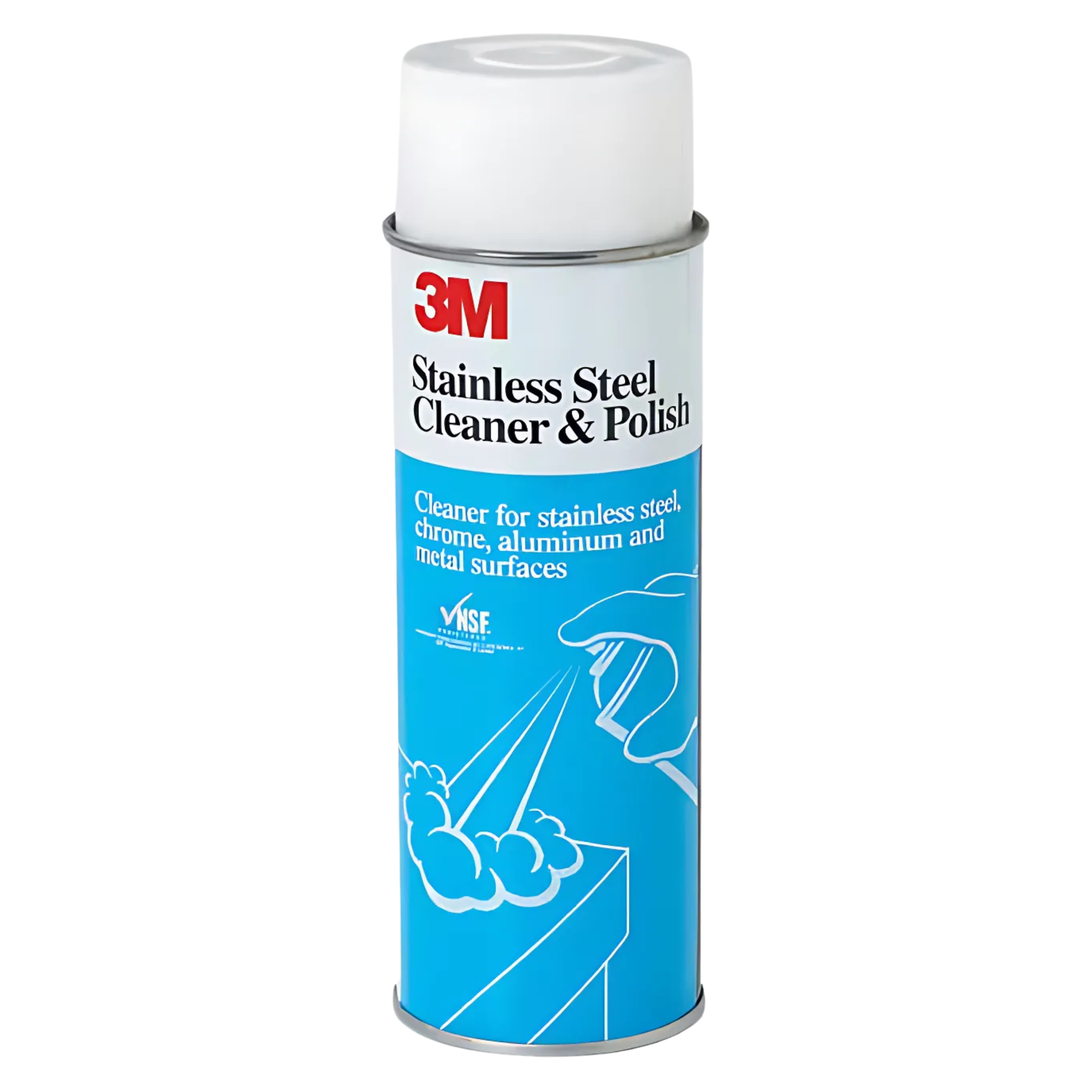 3M&trade; Stainless Steel Cleaner & Polish Aerosol, 600ml